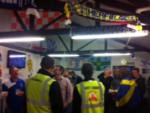 An away fans bar in the ground - paradise
