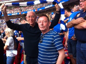 Mike and Mr TLF on our grand day out at Wemberlee, August 2015